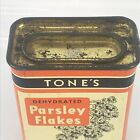 Tones Parsley Flakes Metal Spice Tin Rare Graphics Vtg Full Tone Bros Des Moines