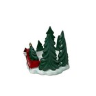 Yankee Candle Holder Santa In Red Truck In Woods