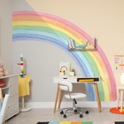 55 x63  Large Rainbow Wall Stickers  Mural Watercolor Half Rainbow Wall Decal   