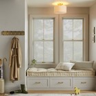 Fabric Shade Semi-flush Mount Ceiling Light Brass oatmeal - Hearth   Hand With