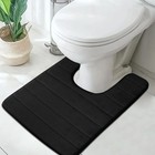 U-shaped Toilet Mat Memory Foam Bath Non-slip Mats Floor Coral Fleece Carpet Rug