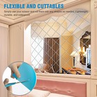 50x100cm Self Adhesive Mirror Reflective Tiles Wall Stickers Film Kitchen Decor
