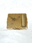 Rare Vintage Stratton Powder Lipstick Compact Case- Gold Red Green- Free Ship