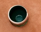 Central City Garden Of The Gods Colorado Vintage Green brown Swirl Pottery