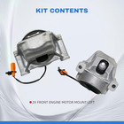 Hydraulic Front Engine Mount Kit Left With Sensor Wire For Audi A4 A5  Silver