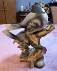 Ti Collections Large Handmade Resin Chickadee Bird Figurine Handcrafted China