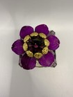 Vtg 1940s Irice Presto Mist Purple Cut Glass Perfume Bottle Mint Tags Japan Deco
