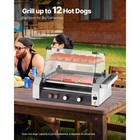 Uimoso Electric 12 Hot Dog 5 Roller Commercial Grill Cooker Machine Cover 750w