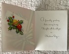 Unused Christmas Bow Wrap Card Yuletide Balls Vintage Greeting Card 1940s 1950s