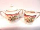 Vintage Handpainted Porcelain Children s Toy Dishes  Japan   24 Piece Dinner Set