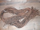 One Pair Of 60  Long 1 8  Wide Two Tone Brown Rawhide Leather Boot   Shoe Laces 