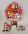 Melissa   Doug Wooden Peg Puzzles Lot Farm Animals   Pets Baby Toddler Toys