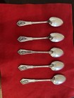 Wallace Rose Point Sterling Silver Teaspoons     Set Of 5    