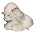 Russ Berrie Princess Soft Plush Stuffed Dog Puppy Fluffy 259 White  Red Bow 10   