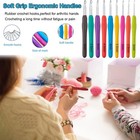 102pcs Crochet Hooks Set Crochet Hook Kit With Case Ergonomic Crochet Needles