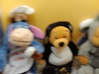 Disney Store Eeyore Cook Winnie Pooh Dog Ox Lot 3 Mini Bean Bag Plush 8  Tall