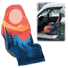 Fluffy Winter Car Seat Towel Covers With Storage Bag Seat Warm Soft Car Sedona