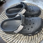 Crocs Off Road Sport Clogs Slides Black Sandals Unisex Men 6 Woman s 8