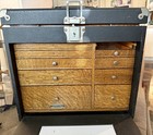Vintage H Gerstner   Sons 10-e Dental Oak Tool Chest-includes Original Items