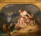 Large Rare Antique Kpm Porcelain Plaque  the Lorelei  Artist Signed - Gorgeous 
