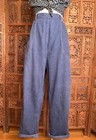 Vintage 1950s 40s Womens Side Zip Jeans High Waisted Sanforized Denim 34 Waist