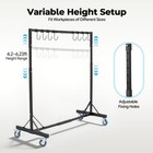 5-7ft Automotive Painting Stand Painting Hanger Rack Painting Stand 8 Hooks