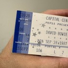David Bowie September 28  1987 - Capital Centre - Landover  Md Full Ticket Stub