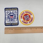 Uscg United States Coast Guard Embroidered Patches Lot Of 2 Rectangle   Round 3 