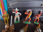 Barclay Manoil   Grey Iron Dime Store Soldiers Cowboys Indians Lot Ex Originals