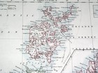 1904 Antique Map Of Shetland Orkney Islands   Hebrides Western Isles Scotland