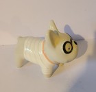 Lauren Conrad Ceramic French Bulldog Figurine W striped Shirt  Glasses And Heart