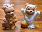 Lot Of 4 Vintage Cherished Teddies Halloween Figurines     Enesco Bear Collection