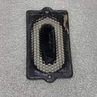 1 Vintage House Number 0 Antique Glass Reflecting Vintage 50s 60s 3 5x2