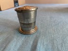 Antique Collapsible Drinking Cup With Lid Wwii Silver-plate Wwii K-13