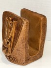 Vtg Hawaii Hawaiian Coco Joes Tiki Lono Head Faux Hapa Wood Napkin Letter Holder