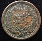 Kappyscoins   Gh923 Union Must Stand Army Navy Civil War Token Ef Xf