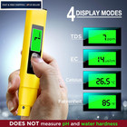2025 All-new 4 In 1 Tds Meter Digital Water 6 30 1 26 0 71 Inch  Yellow