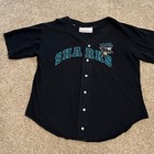 Vintage San Jose Sharks Jersey 100  Cotton College Concepts Adult Large Nhl