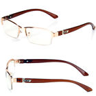 Half Rim Rectangular Fashion Clear Lens Frame Eye Glasses Men Women Designer Rx