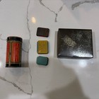 Lot Of 5 Vintage Advertising Tins Schrader Buss Aspirin Zenith