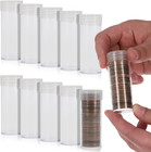 Quarter Coin Storage Tubes - 10 Pack   Archival Quality Plastic Coin Holders    