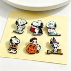 6pcs Snoopy Halloween Enamel Pins Set Cute Cartoon Dog Lapel Pins Backpack Gift