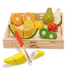 Melissa And Doug Cutting Fruit Set 18pcs Wooden Play Food Pretend Toy Bundle