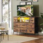 Wlive Dresser Tv Stand For 45 50 55 Inch Tv Entertainment Center With Led Lights