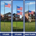 Heavy Duty 20 Ft Flag Pole flag Pole For Outside House 12 Gauge Extra Thick Alum