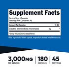 Nutricost Creatine Monohydrate 3 000mg  180 Capsules  750mg Per Capsule 