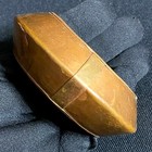 Huge Vintage Estate Solid Copper   Brass Detail Puffy Bangle Bracelet 7 3 4 
