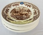 8 New Royal Stafford Dinner Plates Brown Stag Buck Deer 11     Set Of 8 England