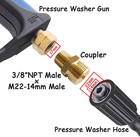 2pcs Brass Pressure Washer Coupler  M22-14mm Male X 3 8  Npt Male Thread  4500ps