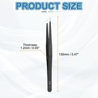 3pcs 5 47  Long Esd-11 Anti-static Metal Straight Pointed Tip Tweezers 